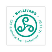 Bold Celtic Triple Spiral Family Return Address Zelfinktende Stempel (Design)