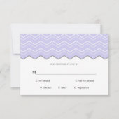 Bold Chevron Lavender Paarse RSVP (Voorkant)