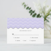 Bold Chevron Lavender Paarse RSVP (Staand voorkant)