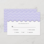 Bold Chevron Lavender Paarse RSVP (Voorkant / Achterkant)