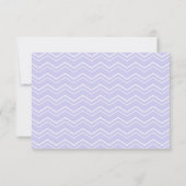 Bold Chevron Lavender Paarse RSVP Kaartje (Achterkant)