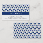 BOLD CHEVRON VISITEKAARTJE:: modern marineblauw Visitekaartje (Voorkant / Achterkant)
