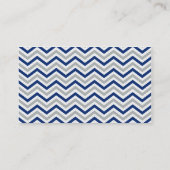BOLD CHEVRON VISITEKAARTJE:: modern marineblauw Visitekaartje (Achterkant)