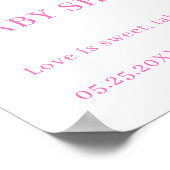 Bold Chic Baby in Bloom Floral Baby shower Welkom Poster (Hoek)