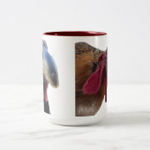 Bold Chicken Mug - Hens Looking At You!  Tweekleurige Koffiemok (Center)