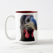Bold Chicken Mug - Hens Looking At You!  Tweekleurige Koffiemok (Links)