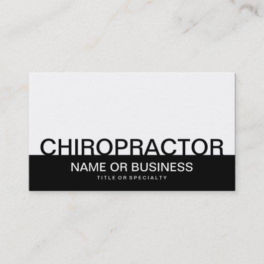 Bold CHIROPRACTOR Visitekaartje (Voorkant)