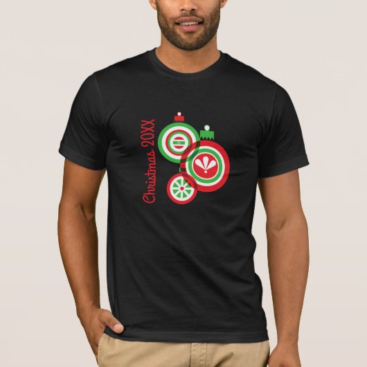 Bold Christmas Balls Ornament T-shirt (Voorkant)