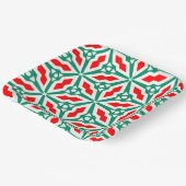 Bold Christmas Red en Green Snowflake Star Bord (Gebogen)