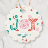 Bold Chunky Geometric Joy Kleurrijke Stippen Moder Bedankjes Labels (Voorkant)