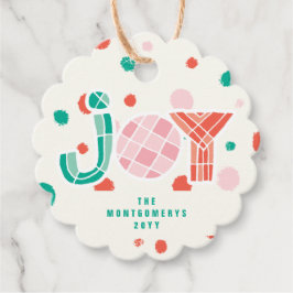 Bold Chunky Geometric Joy Kleurrijke Stippen Moder Bedankjes Labels