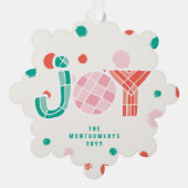 Bold Chunky Geometric Joy Kleurrijke Stippen Moder Ornament Kaart (Voorkant)