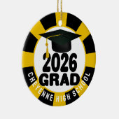 Bold Class of 2026 Foto Afstuderen Keramisch Ornament (Rechts)