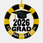 Bold Class of 2026 Foto Afstuderen Keramisch Ornament (Voorkant)