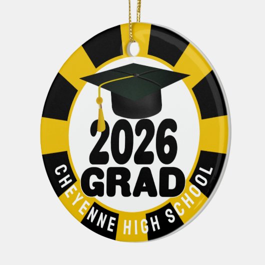 Bold Class of 2026 Foto Afstuderen Keramisch Ornament (Links)