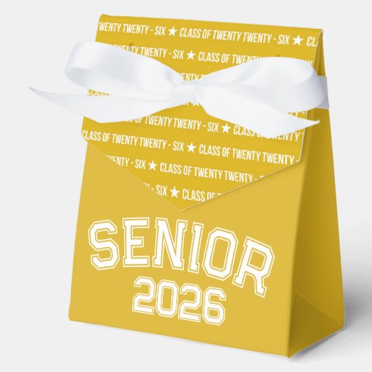 Bold Class of 2026 Graduation Pattern Bedankdoosjes (Voorkant)