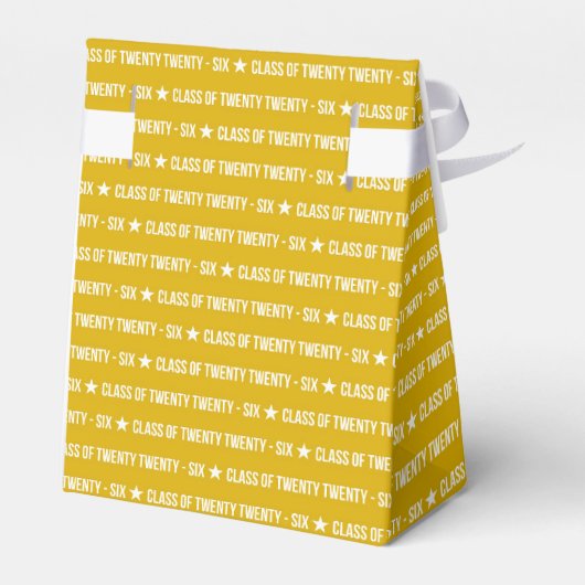Bold Class of 2026 Graduation Pattern Bedankdoosjes (Achterkant)