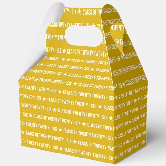 Bold Class of 2026 Graduation Pattern Bedankdoosjes (Voorkant)