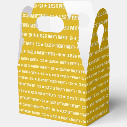 Bold Class of 2026 Graduation Pattern Bedankdoosjes (Open)