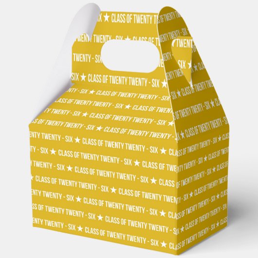 Bold Class of 2026 Graduation Pattern Bedankdoosjes (Achterkant)