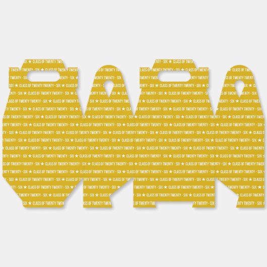 Bold Class of 2026 Graduation Pattern Bedankdoosjes (Ongevouwen)