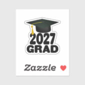 Bold Class of 2027 Graduation Sticker (Vel)