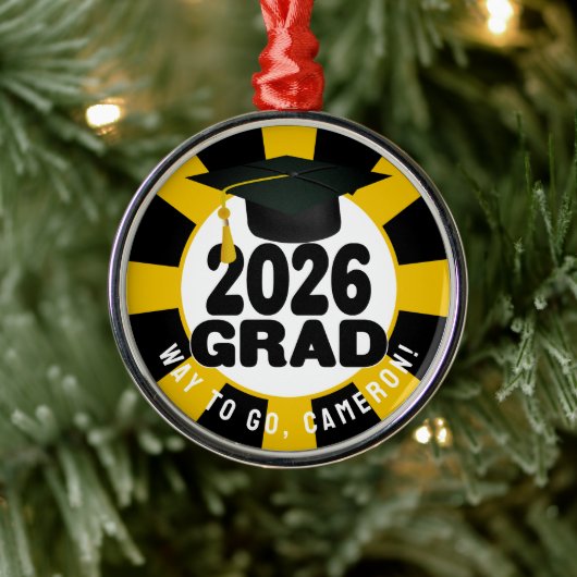 Bold Class van het Afstuderen 2026 Metalen Ornament (Boom)