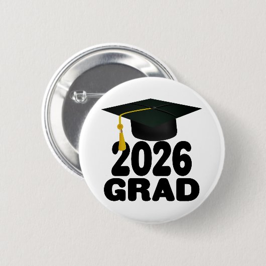 Bold Class van het Afstuderen 2026 Ronde Button 5,7 Cm (Voorkant /achterkant)