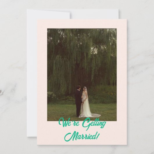 Bold Classic Western Eenvoudig Modern Huwelijk Kaart (Voorkant)