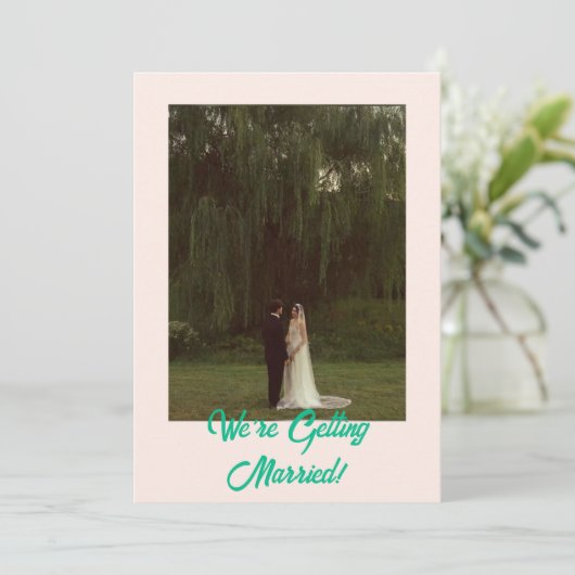 Bold Classic Western Eenvoudig Modern Huwelijk Kaart (Staand voorkant)