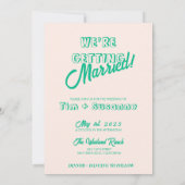 Bold Classic Western Eenvoudig Modern Huwelijk Kaart (Achterkant)