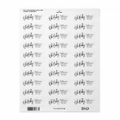 Bold Clean Modern Oh Baby Typografisch Baby shower Etiket (Full Sheet)