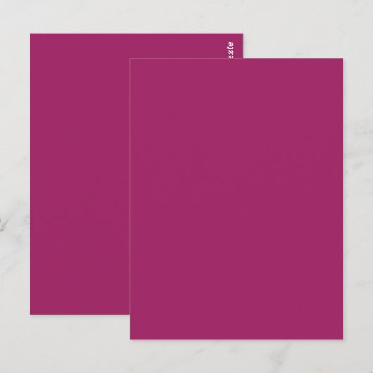 Bold Color Block Wedding Invite – Magenta Briefkaart (Voorkant / Achterkant)