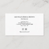 BOLD COLOR MONOGRAM PROFESSIONAL SOCIAL ACCOUNT VISITEKAARTJE (Achterkant)