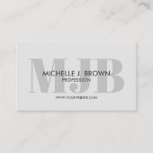 BOLD COLOR MONOGRAM PROFESSIONAL SOCIAL ACCOUNT VISITEKAARTJE (Voorkant)