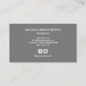 BOLD COLOR MONOGRAM PROFESSIONAL SOCIAL ACCOUNT VISITEKAARTJE (Achterkant)