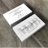 BOLD COLOR MONOGRAM PROFESSIONAL SOCIAL ACCOUNT VISITEKAARTJE