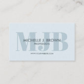 BOLD COLOR MONOGRAM PROFESSIONAL SOCIAL ACCOUNT VISITEKAARTJE (Voorkant)