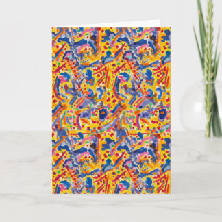 Bold Colorful Abstract Pattern Blank Kaart