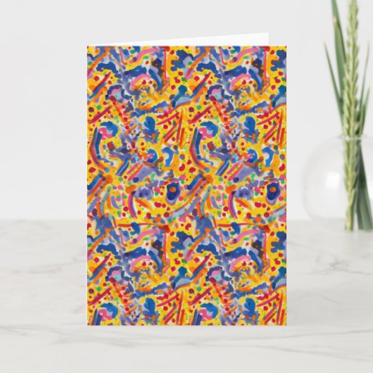 Bold Colorful Abstract Pattern Blank Kaart (Voorkant)