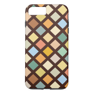 Bold Colorful Diamond Pattrn iPhone 8/7 Plus Hoesje