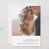 Bold Colorful Floral Black Elopement kondiging Kaart (Achterkant)