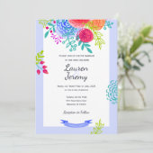 Bold Colorful Floral Casual Elegant Kaart (Staand voorkant)