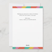 Bold Colorful Merry Christmas 2-Photo  Feestdagenkaart (Achterkant)