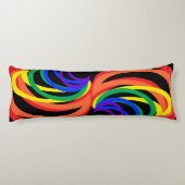 Bold Colorful Rainbow Crescents Body Pillow Lichaamskussen (Achterkant)