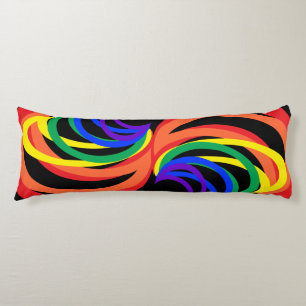 Bold Colorful Rainbow Crescents Body Pillow Lichaamskussen