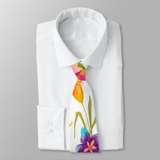 Bold Colorful Summer Print Stropdas (Gebonden)