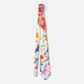 Bold Colorful Summer Print Stropdas (Achterkant)