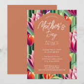 Bold Colorful Terracotta Moederdag Brunch Kaart (Voorkant / Achterkant)