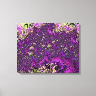 Bold Colorful Trippy Groovy Funky Fractal Art Canvas Afdruk